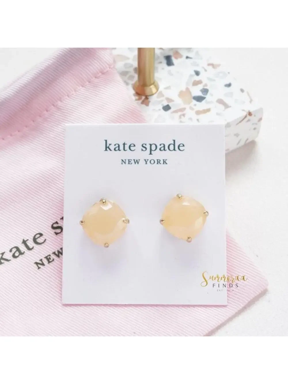 Kate Spade Small Square Stud Earrings NWT